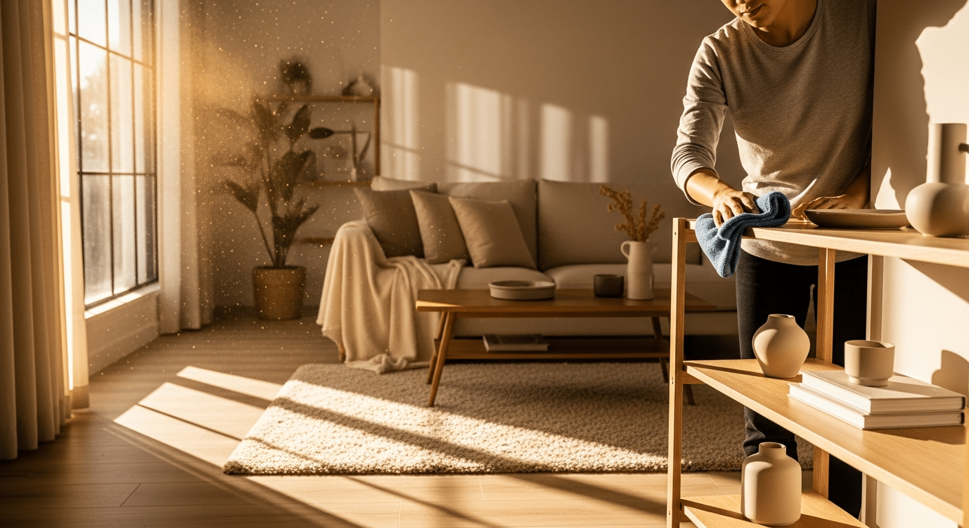 Poussière dans la maison : d’où vient-elle et comment la gérer durablement ?